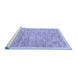 Sideview of Machine Washable Abstract Blue Modern Rug, wshabs3473blu