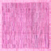 Square Abstract Pink Modern Rug, abs3473pnk