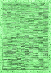 Abstract Emerald Green Modern Rug, abs3473emgrn