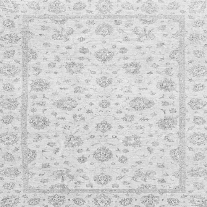 Square Machine Washable Oriental Gray Traditional Rug, wshabs3474gry