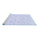 Sideview of Machine Washable Oriental Blue Traditional Rug, wshabs3474blu