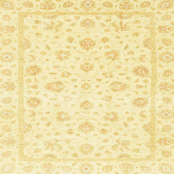 Square Machine Washable Abstract Sun Yellow Rug, wshabs3474