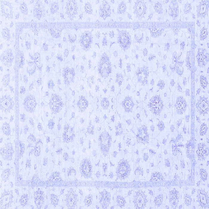 Square Machine Washable Oriental Blue Traditional Rug, wshabs3474blu