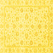 Square Oriental Yellow Traditional Rug, abs3474yw