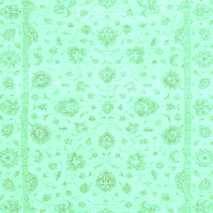 Machine Washable Oriental Turquoise Traditional Area Rugs, wshabs3474turq