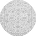 Round Oriental Gray Traditional Rug, abs3474gry