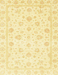 Machine Washable Abstract Sun Yellow Rug, wshabs3474