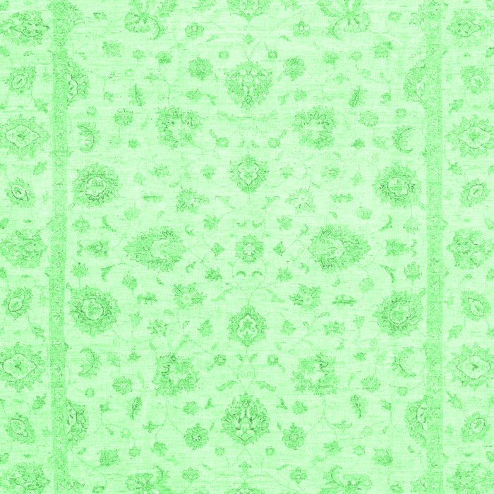 Machine Washable Oriental Emerald Green Traditional Area Rugs, wshabs3474emgrn