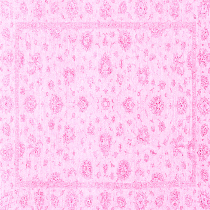 Square Oriental Pink Traditional Rug, abs3474pnk