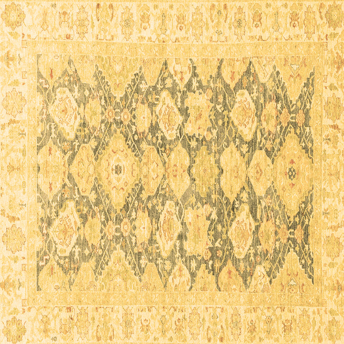Square Oriental Brown Traditional Rug, abs3475brn