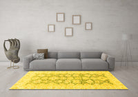 Machine Washable Oriental Yellow Traditional Rug, wshabs3475yw