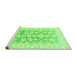 Sideview of Machine Washable Oriental Green Traditional Area Rugs, wshabs3475grn