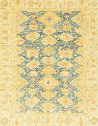 Machine Washable Abstract Mustard Yellow Rug, wshabs3475