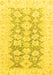 Machine Washable Oriental Yellow Traditional Rug, wshabs3475yw