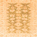 Square Machine Washable Oriental Orange Traditional Area Rugs, wshabs3475org