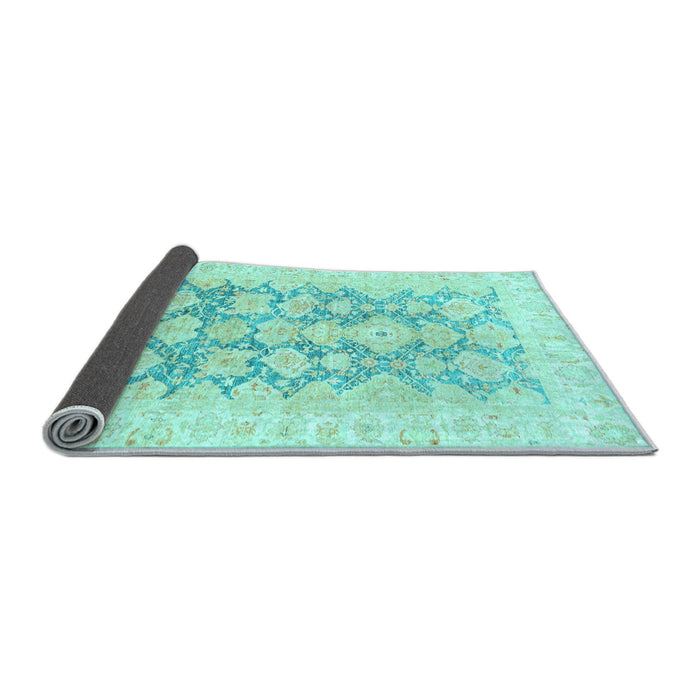 Sideview of Oriental Light Blue Traditional Rug, abs3475lblu