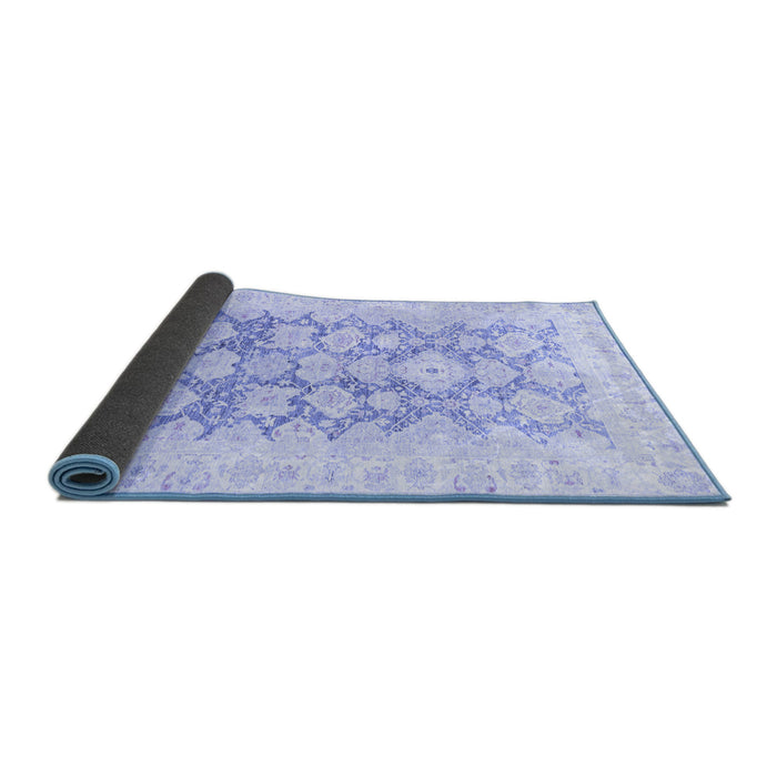 Sideview of Oriental Blue Traditional Rug, abs3475blu