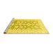 Sideview of Machine Washable Oriental Yellow Traditional Rug, wshabs3475yw