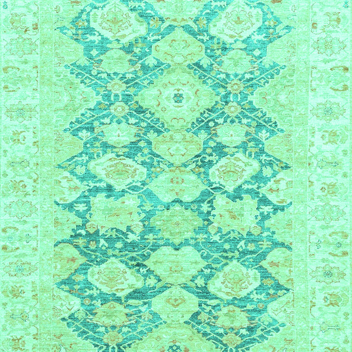 Machine Washable Oriental Turquoise Traditional Area Rugs, wshabs3475turq