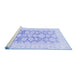 Sideview of Machine Washable Oriental Blue Traditional Rug, wshabs3475blu