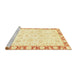 Sideview of Machine Washable Abstract Sun Yellow Rug, wshabs3476