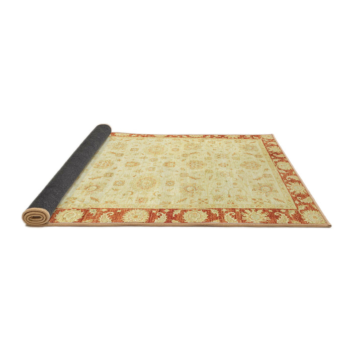 Sideview of Abstract Sun Yellow Modern Rug, abs3476