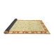 Sideview of Abstract Sun Yellow Modern Rug, abs3476