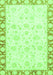 Machine Washable Abstract Green Modern Area Rugs, wshabs3476grn