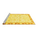 Sideview of Machine Washable Abstract Yellow Modern Rug, wshabs3476yw