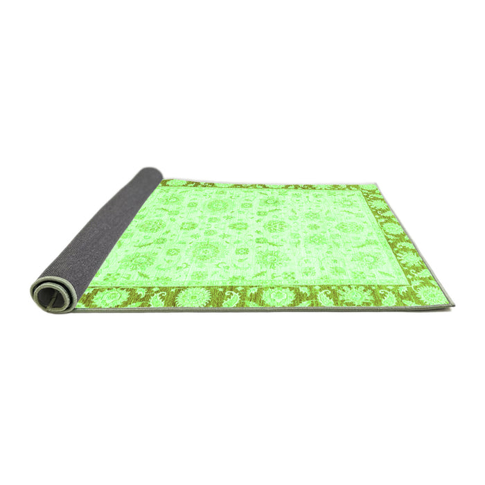 Sideview of Abstract Green Modern Rug, abs3476grn