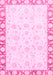 Machine Washable Abstract Pink Modern Rug, wshabs3476pnk