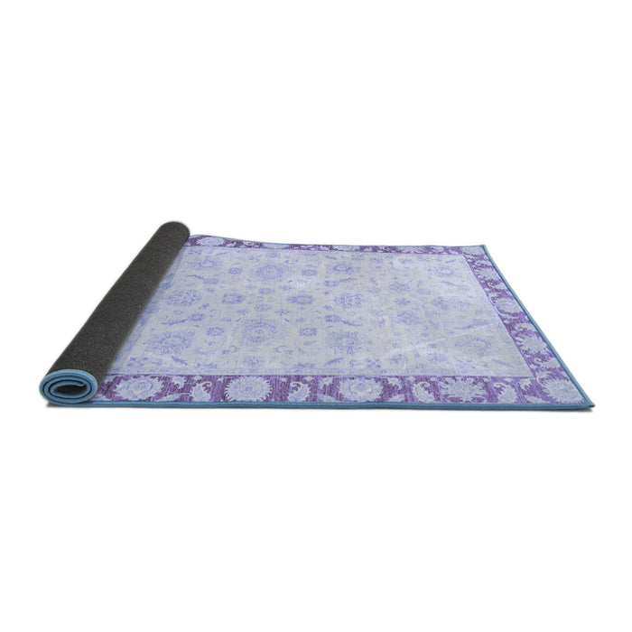Sideview of Abstract Blue Modern Rug, abs3476blu