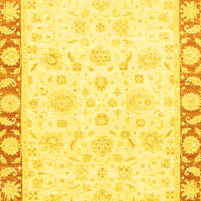 Machine Washable Abstract Yellow Modern Rug, wshabs3476yw