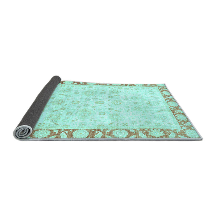 Sideview of Abstract Light Blue Modern Rug, abs3476lblu