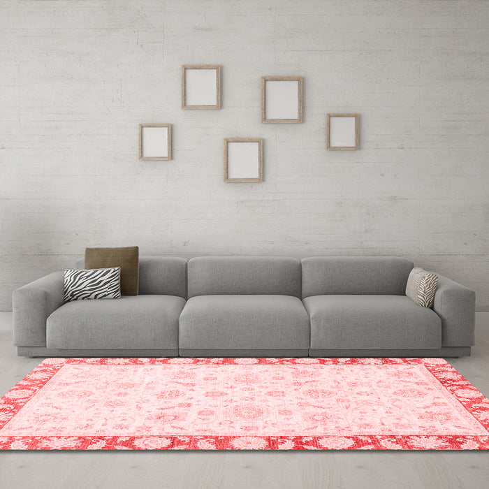 Modern Red Washable Rugs