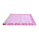 Sideview of Machine Washable Abstract Purple Modern Area Rugs, wshabs3476pur