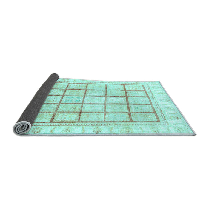 Sideview of Abstract Light Blue Modern Rug, abs3477lblu