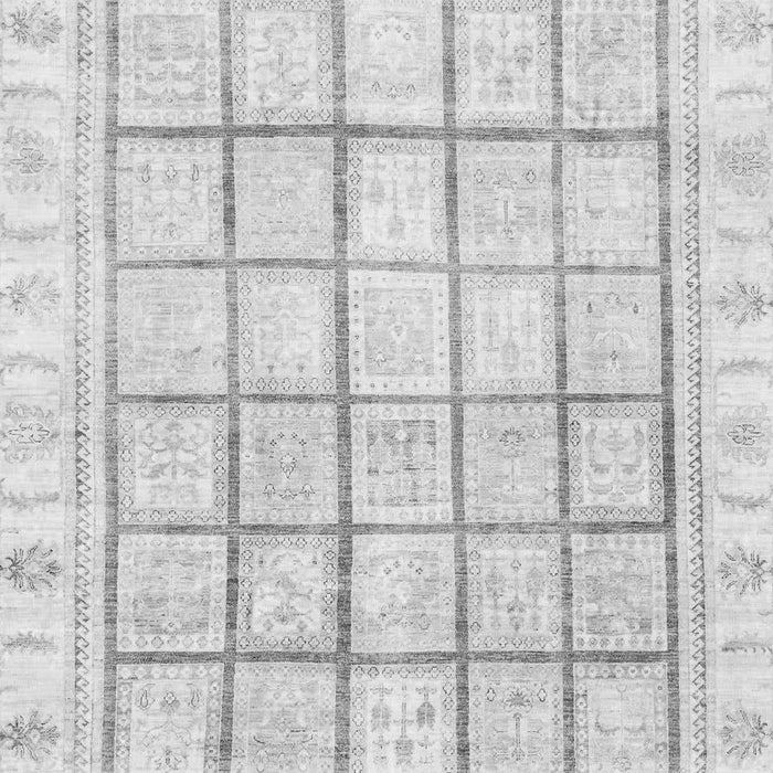 Machine Washable Abstract Gray Modern Rug, wshabs3477gry