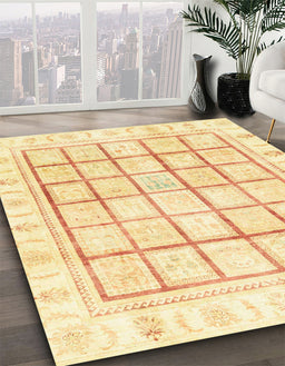 Abstract Sun Yellow Modern Rug in Family Room, abs3477