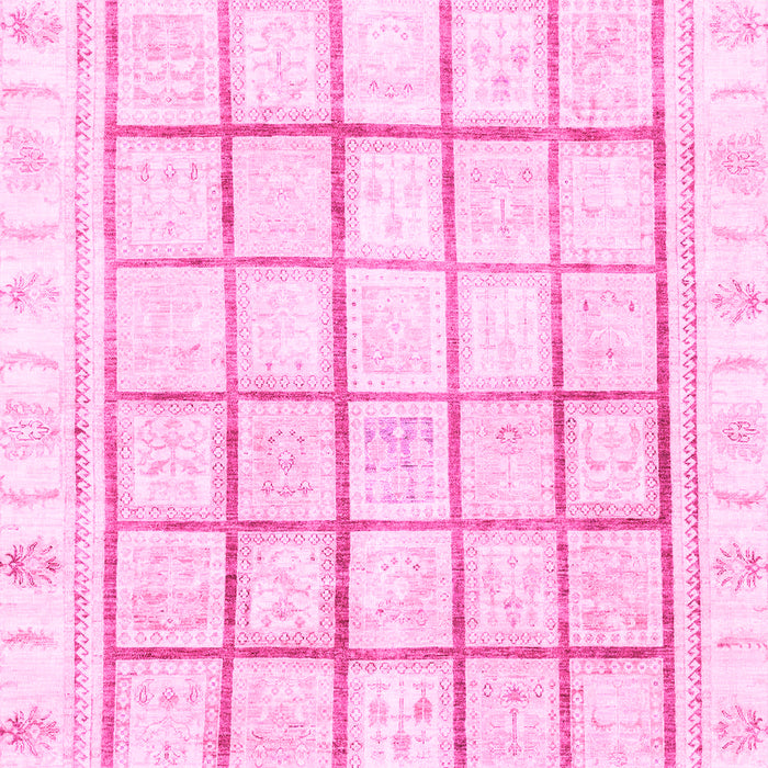 Machine Washable Abstract Pink Modern Rug, wshabs3477pnk