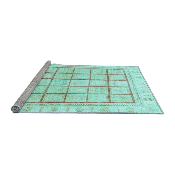 Sideview of Machine Washable Abstract Light Blue Modern Rug, wshabs3477lblu