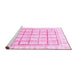 Sideview of Machine Washable Abstract Pink Modern Rug, wshabs3477pnk