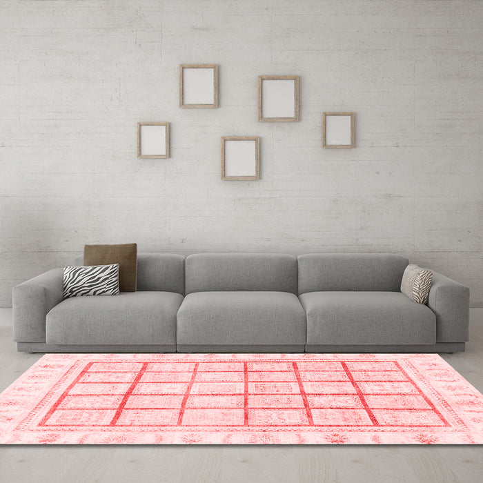 Modern Red Washable Rugs