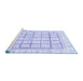 Sideview of Machine Washable Abstract Blue Modern Rug, wshabs3477blu