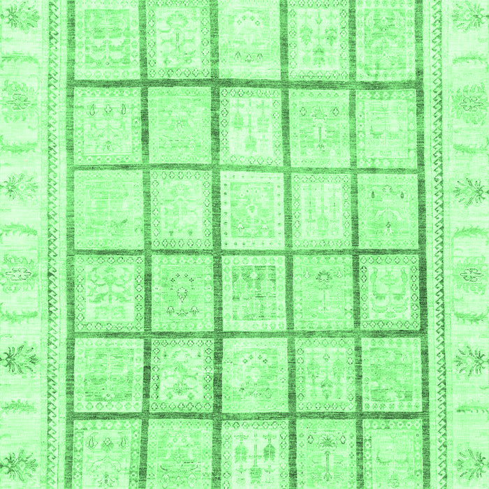 Machine Washable Abstract Emerald Green Modern Area Rugs, wshabs3477emgrn