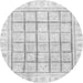 Round Abstract Gray Modern Rug, abs3477gry