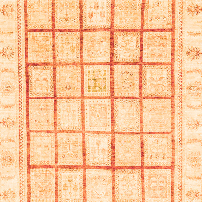 Abstract Orange Modern Rug, abs3477org