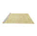 Sideview of Machine Washable Abstract Mustard Yellow Rug, wshabs3478