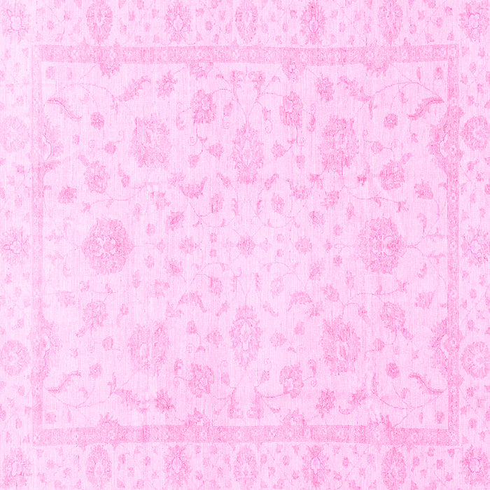 Square Oriental Pink Traditional Rug, abs3478pnk