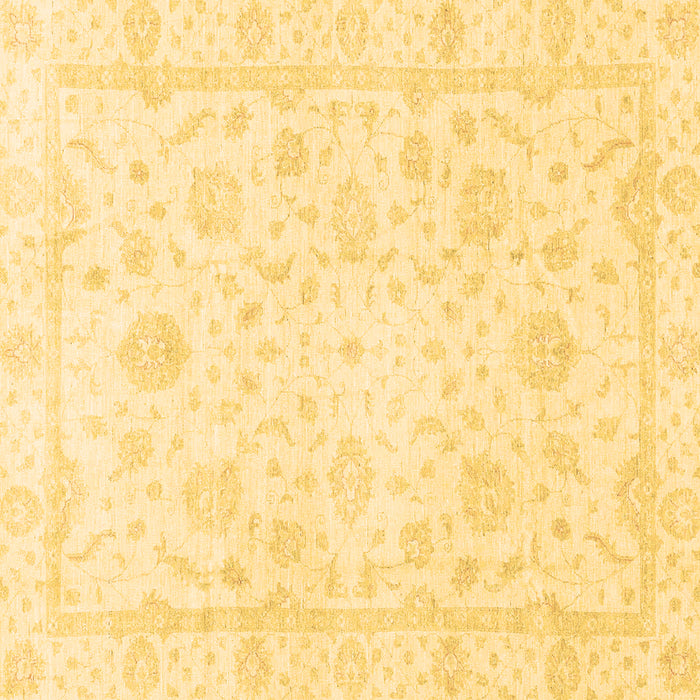 Square Machine Washable Oriental Brown Traditional Rug, wshabs3478brn